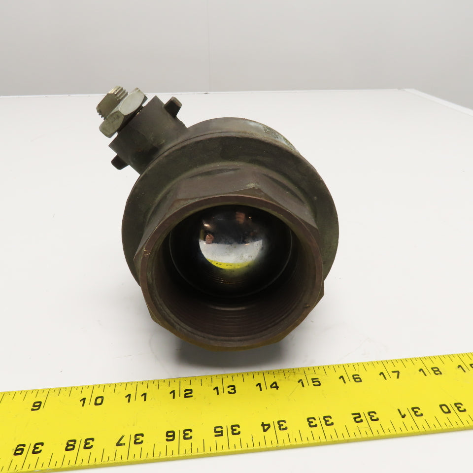 3" NPT Brass Ball Valve 450 CWP PN30 MS58 Needs Handle