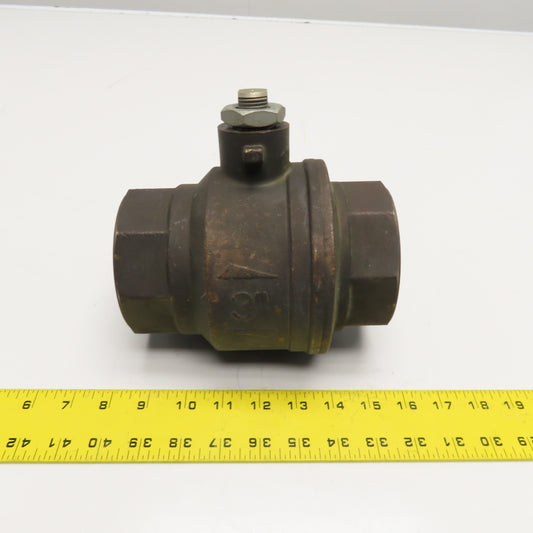 3" NPT Brass Ball Valve 450 CWP PN30 MS58 Needs Handle