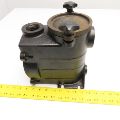 Quick Lid Style Cast Iron Pump Mounted Strainer Basket 1-1/2" NPT