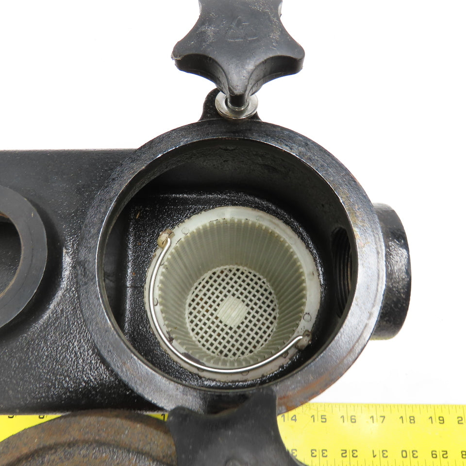 Quick Lid Style Cast Iron Pump Mounted Strainer Basket 1-1/2" NPT