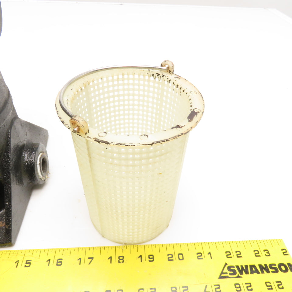 Quick Lid Style Cast Iron Pump Mounted Strainer Basket 1-1/2" NPT