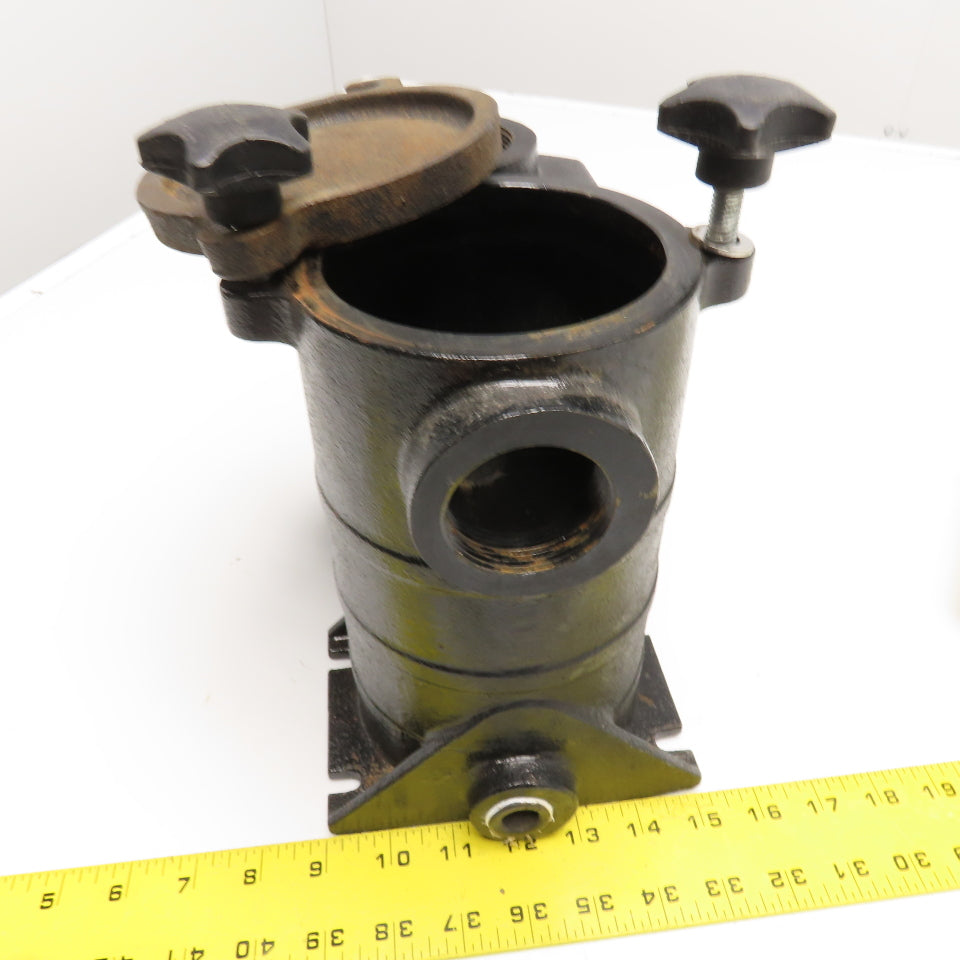 Quick Lid Style Cast Iron Pump Mounted Strainer Basket 1-1/2" NPT