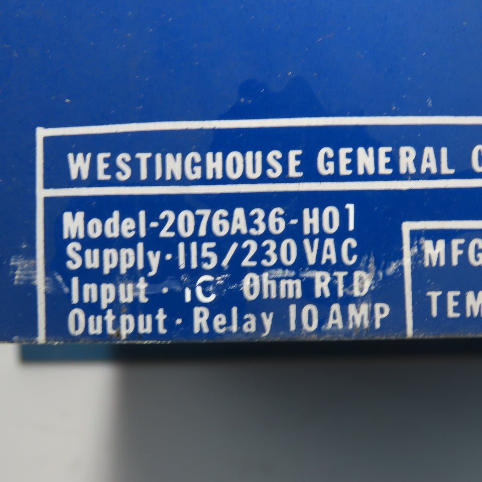 Westinghouse 2076A36-H01 0-200°F Temperature Monitor 115/230V