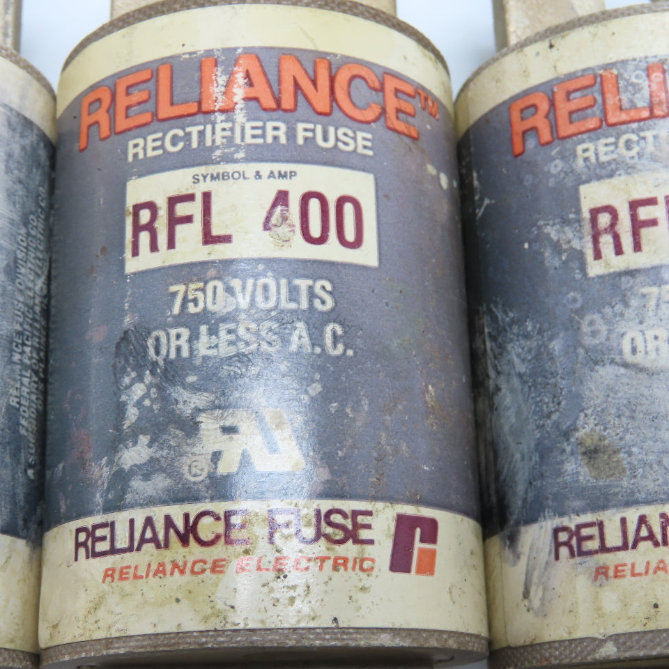 Reliance RFL400 400A 750V AC Rectifier Fuse Lot Of 3