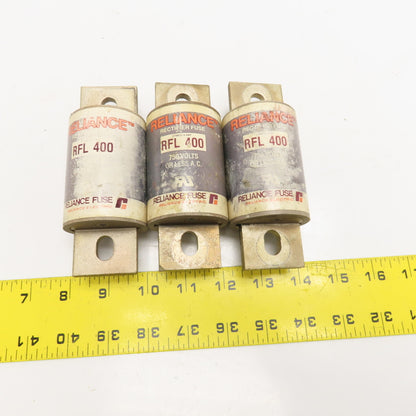 Reliance RFL400 400A 750V AC Rectifier Fuse Lot Of 3
