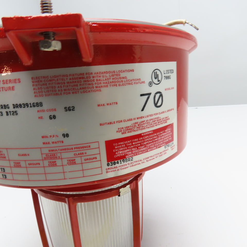 Crouse Hinds VMVS070/120 IRBG DR0391688 120V 70W Red Haz Loc Light Fixture
