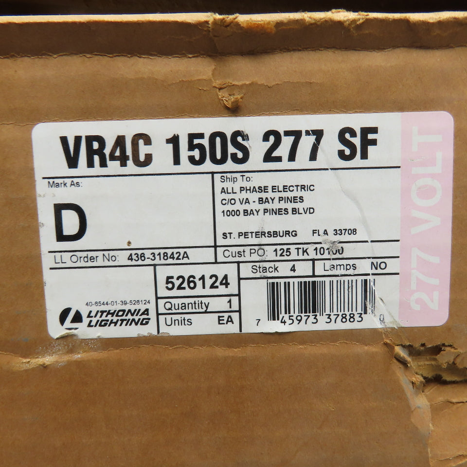 Lithonia Lighting VR4C 150S 277 SF Compact Fluorescent HID Light Fixture 277V