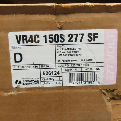 Lithonia Lighting VR4C 150S 277 SF Compact Fluorescent HID Light Fixture 277V