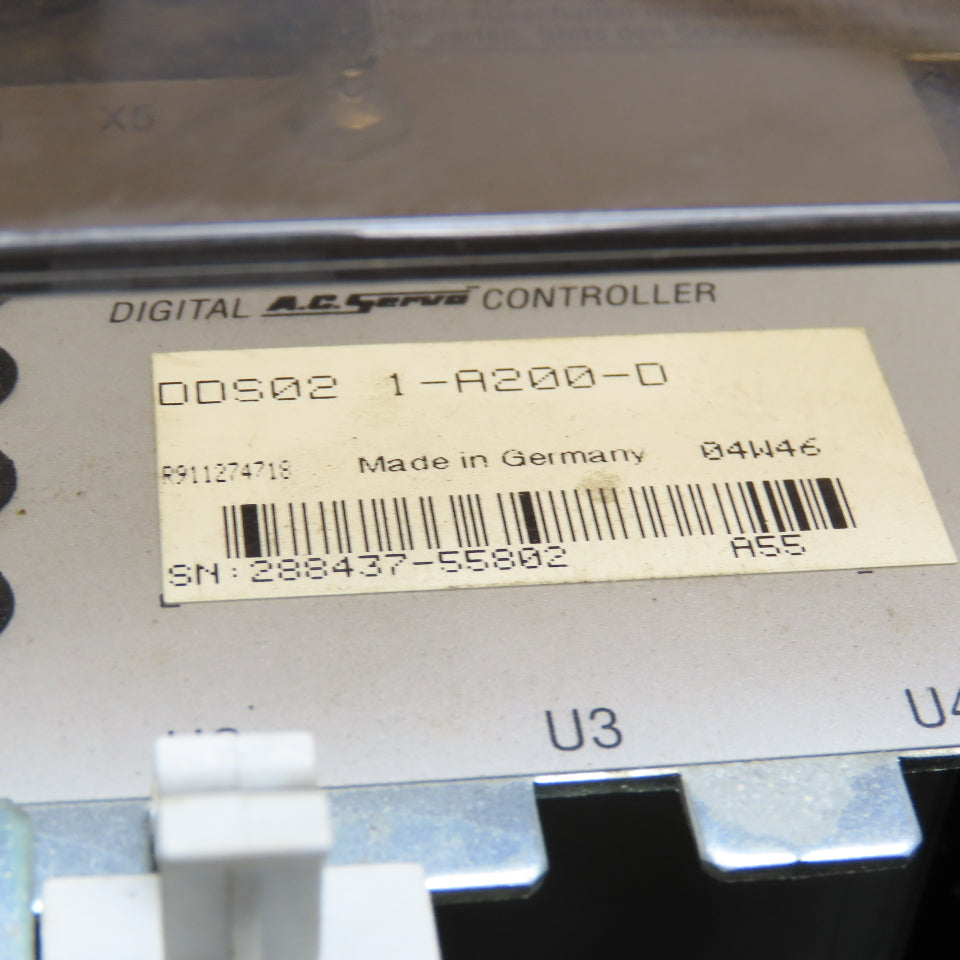 Indramat DDS02 1-A200-D Digital AC Servo Controller