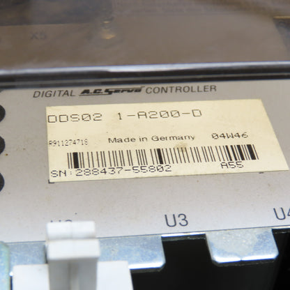 Indramat DDS02 1-A200-D Digital AC Servo Controller