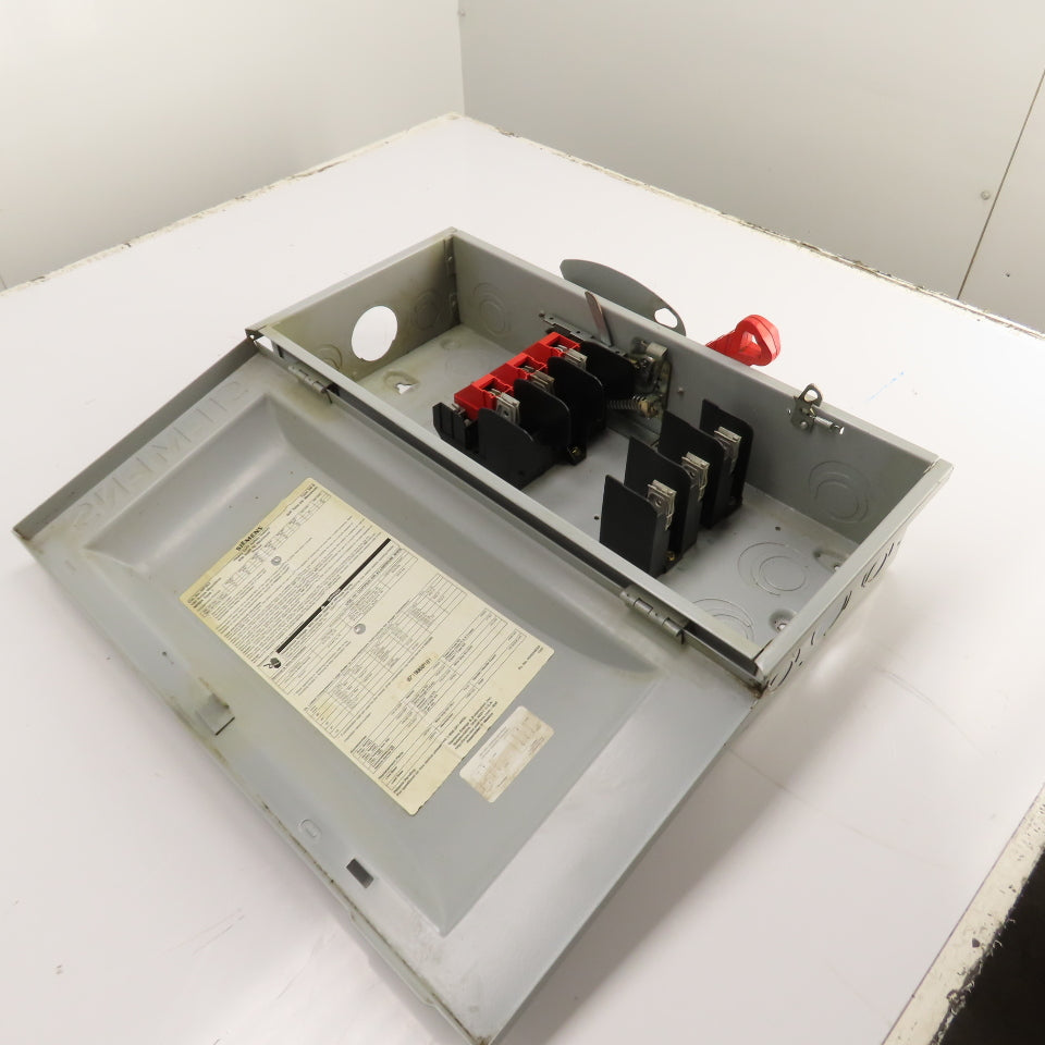 Siemens HF363 100A 3-Pole Heavy Duty Fusible Safety Disconnect Switch 600V