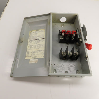 Siemens HF363 100A 3-Pole Heavy Duty Fusible Safety Disconnect Switch 600V