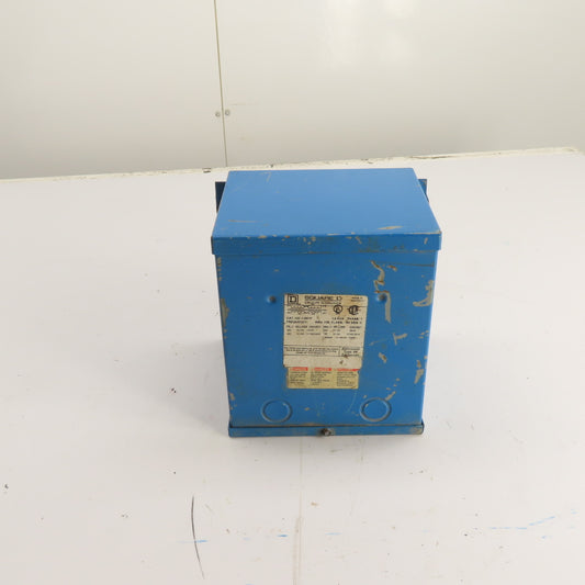 Square D 1.5S1F 1.5KVA 1Ph Dry Type Transformer Pri 240x480V Sec 120/240V 3R