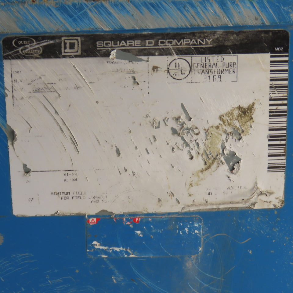 Square D 5KVA 1PH Transformer Pri 240x480V Sec 120/240V (BELIEVED TO BE 5S1F )