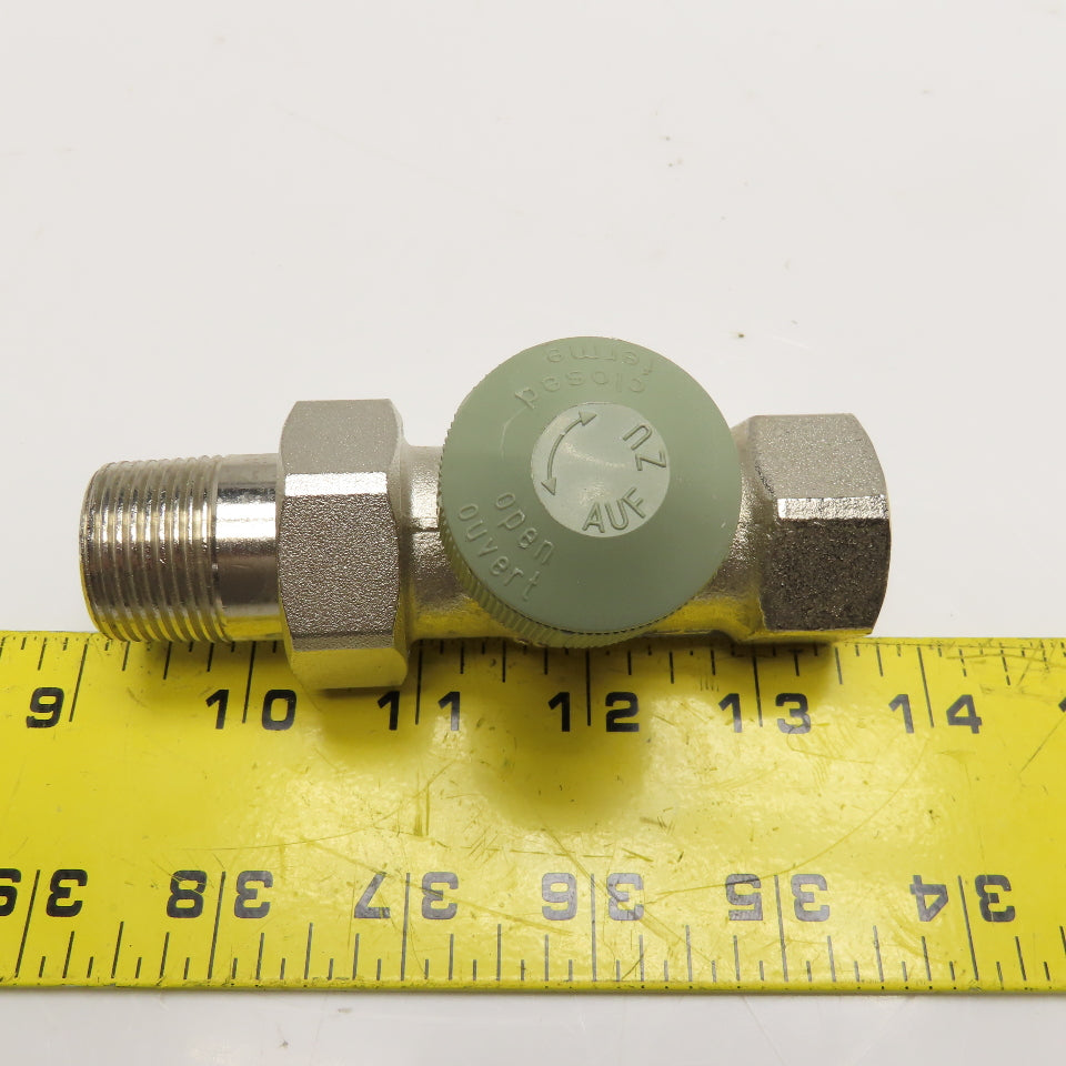 1/4" NPT Brass Male x Female Shut Off Valve DN20