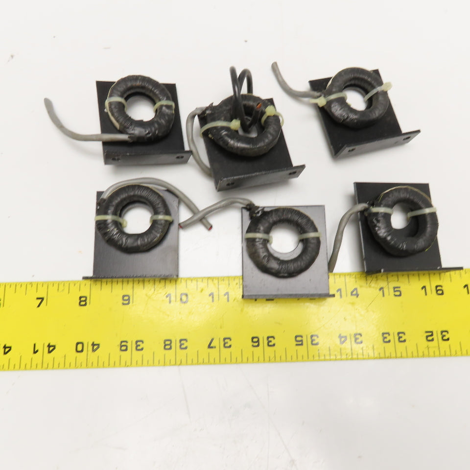 M0125 Current Transformer W/ Mounting Bracket 3/4" Core Short Leads Lot Of 6