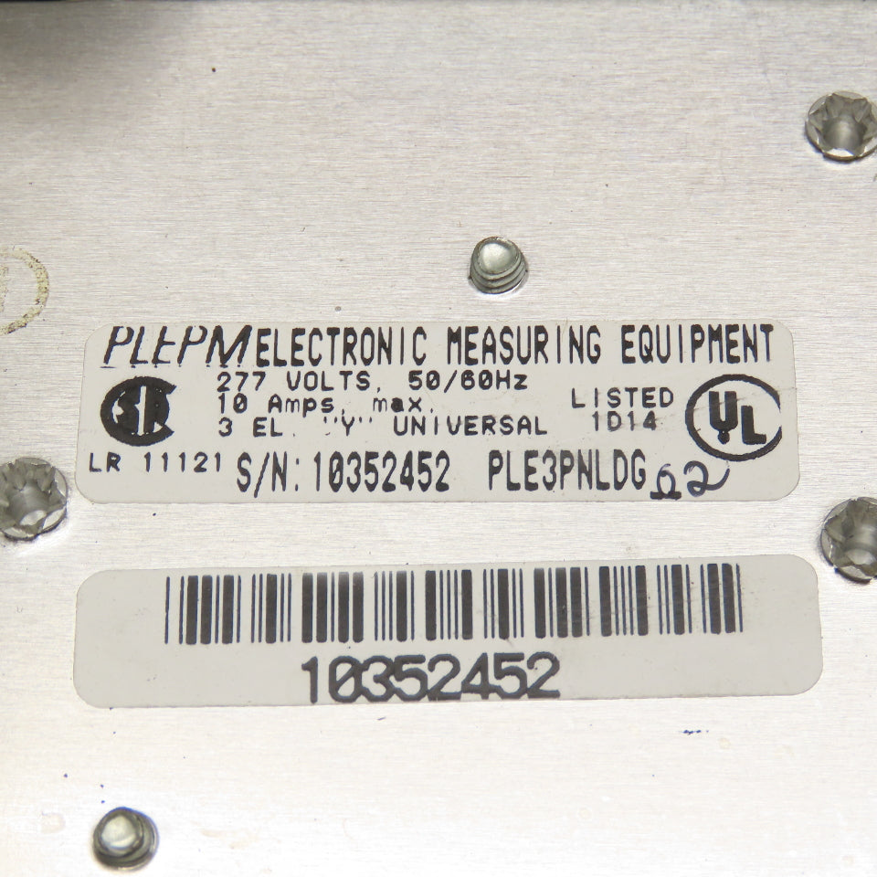 General Electric PLE3PNLDG 277V 10A Electronic Power Meter EPM Broken Cover
