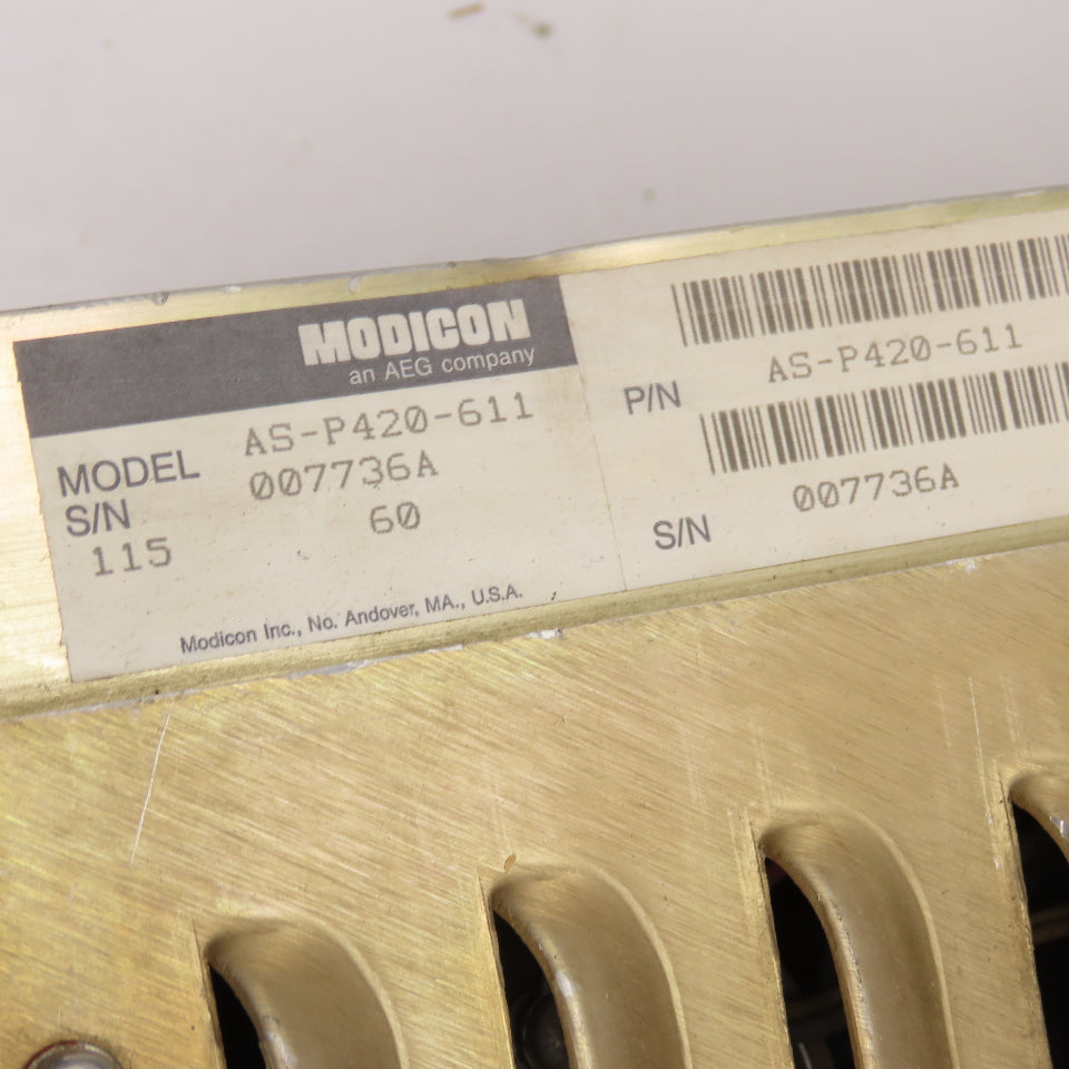 Modicon AS-P420-611 Power Supply 115V 60Hz