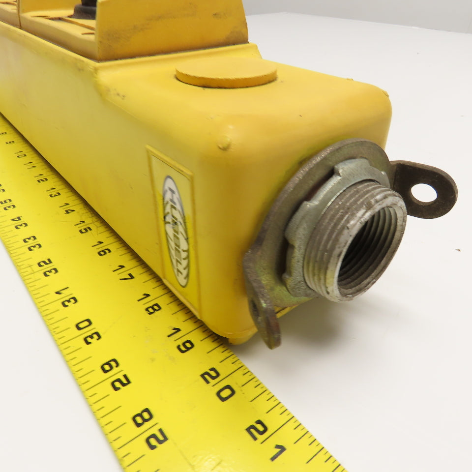 Hubbell Type PBS6 6 Station Push Button Crane Pendant 120/240VAC 125/250V DC