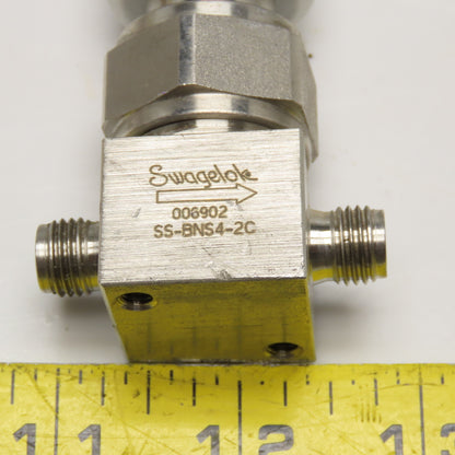 Swagelok SS-BNS4-2C 1/4" Tube Stainless Steel Bellows Sealed Valve Actuator