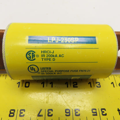 Bussman LPJ-250SP 250A 600VAC Low Peak Dual Element Time Delay Class J Fuse