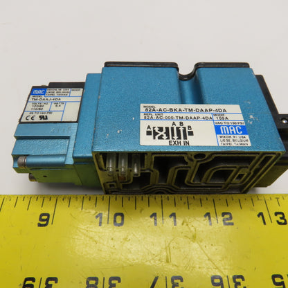 MAC 82A-AC-BKA-TM-DAAP-4DA 4/2 Position Pneumatic Valve 120V Coil 150PSI