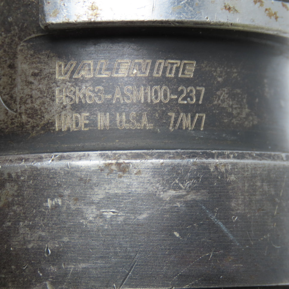 Valenite HSK63-ASM100-237 3-1/2" End Face Combo Mill 6 Flute Indexing HSK63