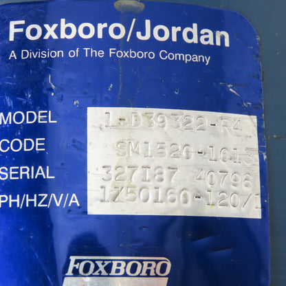 Foxboro Jordan 1-D39322-R4 115/120V 50/60Hz Rotary Actuator 3/4" Shaft
