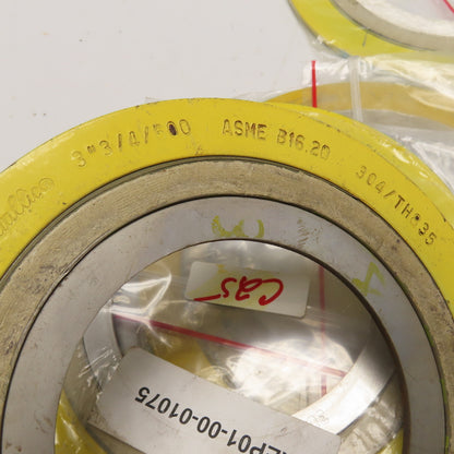 Flexitallic 304/TH835 3" 3/4/600 Spiral Wound Gasket ASME B16.20 Lot Of 5