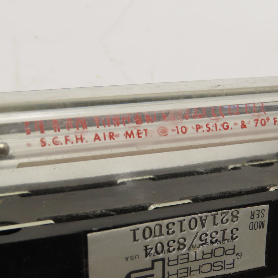 Fischer Porter 3135 8304 0-2.5 SCFH Air @ 10PSI Flow Meter 1/4" NPT