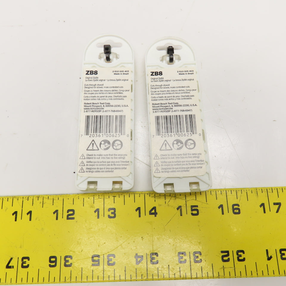 RotoZip ZB8 1/8" Jobber Standard Point Drywall Zip Bit Lot Of 16