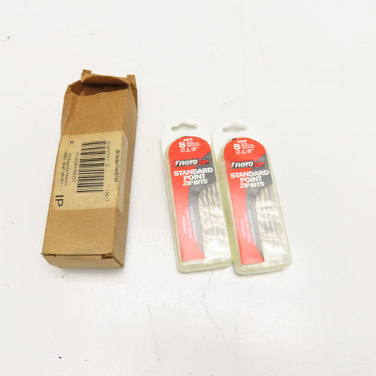 RotoZip ZB8 1/8" Jobber Standard Point Drywall Zip Bit Lot Of 16
