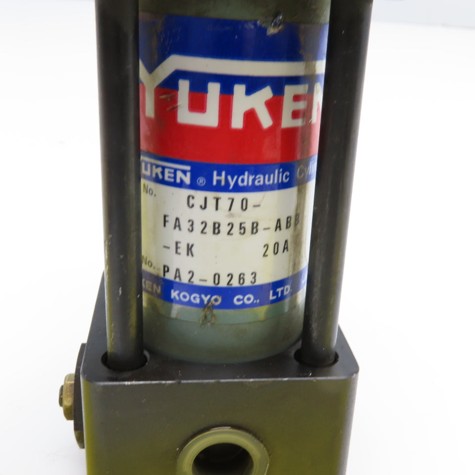 Yuken CJT70-FA32B25B-ABB 32mm Bore 25mm Stroke Double Acting Hydraulic Cylinder