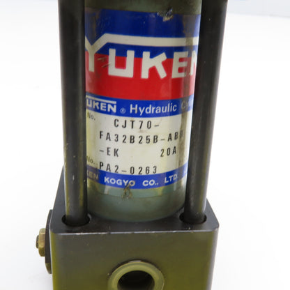 Yuken CJT70-FA32B25B-ABB 32mm Bore 25mm Stroke Double Acting Hydraulic Cylinder