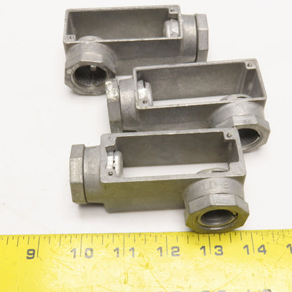 Kondu LB-2 1/2" Compression EMT LB Conduit Body No Covers Lot Of 3