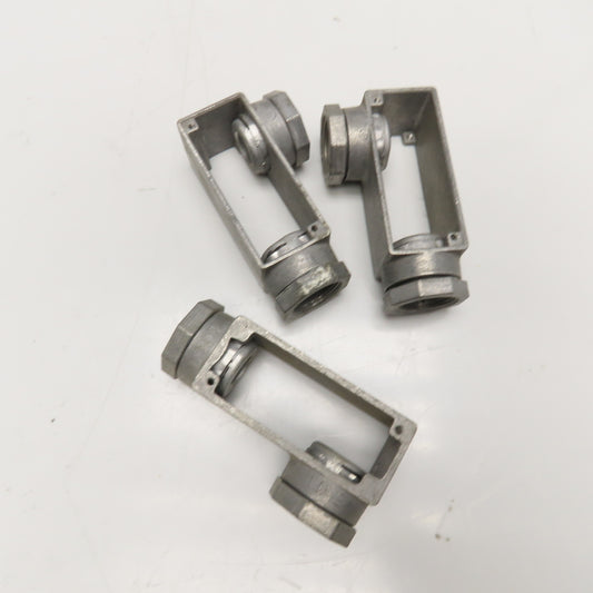 Kondu LB-2 1/2" Compression EMT LB Conduit Body No Covers Lot Of 3