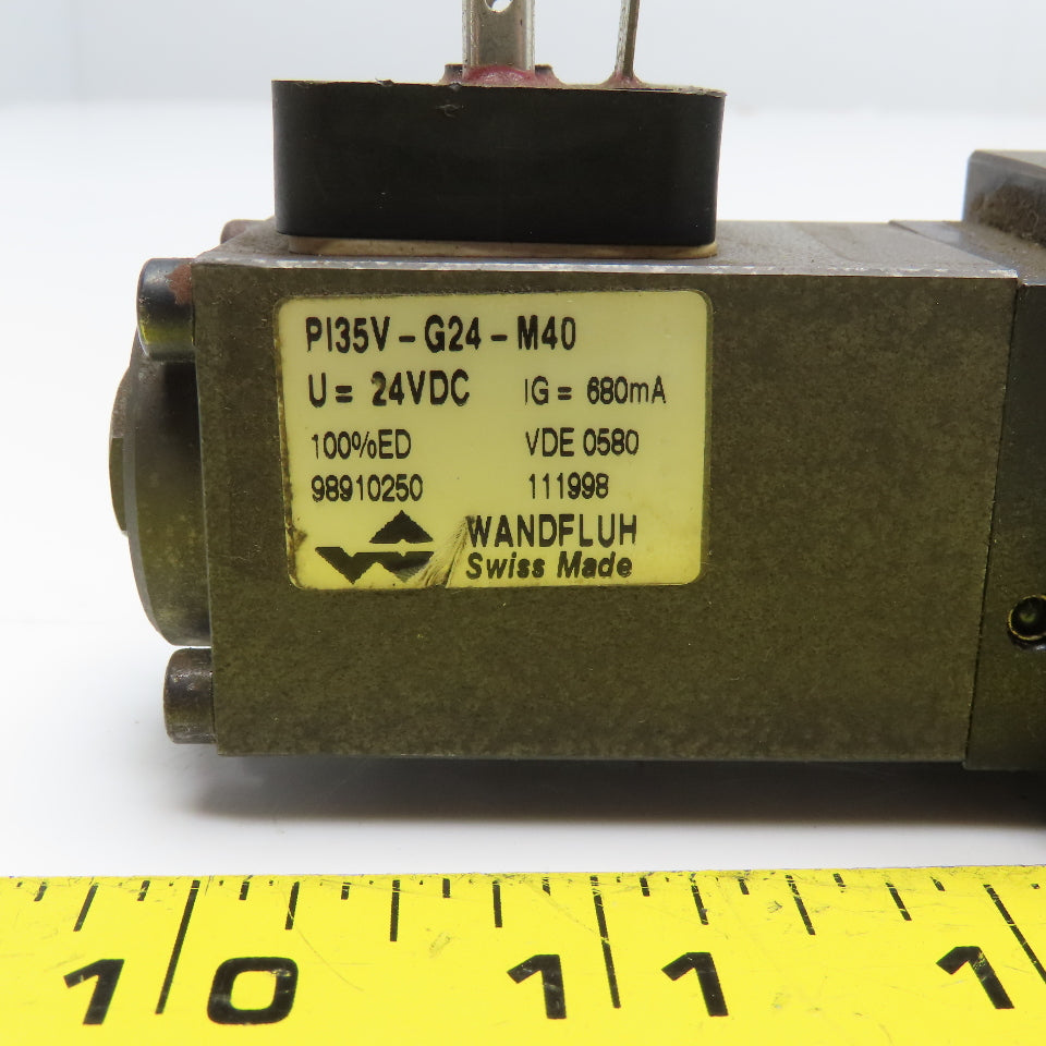Wandfluh AEPSVd6/100 Hydraulic Solenoid Valve 100Bar 24VDC Coil