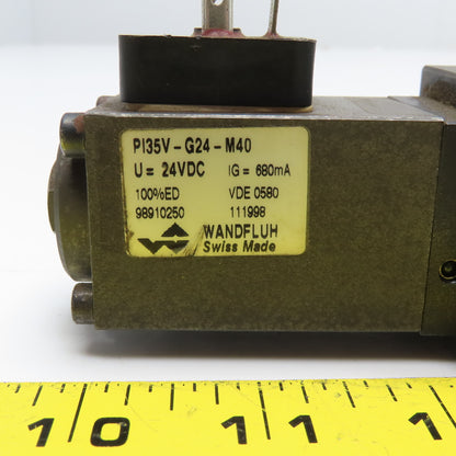 Wandfluh AEPSVd6/100 Hydraulic Solenoid Valve 100Bar 24VDC Coil