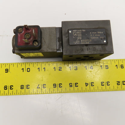 Wandfluh AEPSVd6/100 Hydraulic Solenoid Valve 100Bar 24VDC Coil