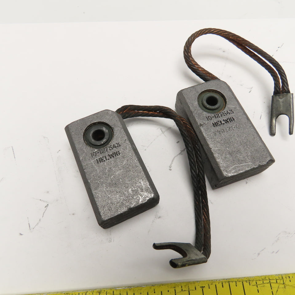 Helwig 10-127543 1-1/4" x 3/4" x 2-1/4" Carbon Motor Brush Lot Of 2