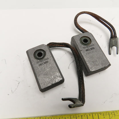 Helwig 10-127543 1-1/4" x 3/4" x 2-1/4" Carbon Motor Brush Lot Of 2
