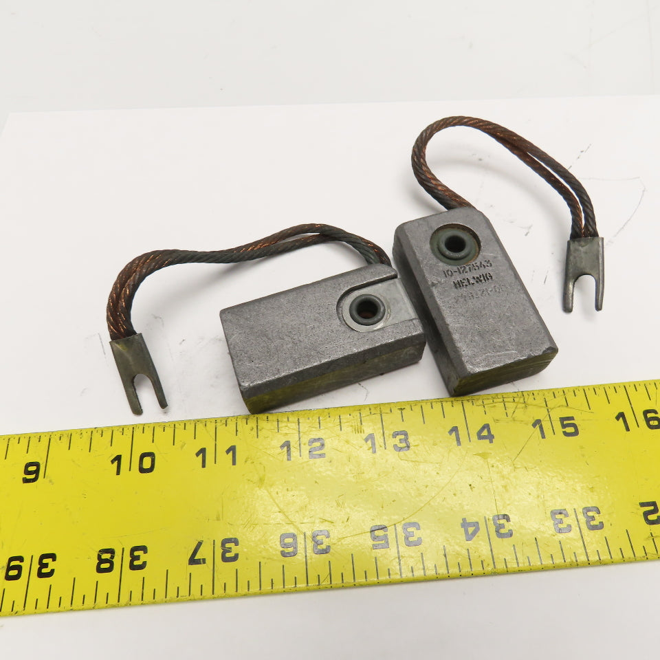 Helwig 10-127543 1-1/4" x 3/4" x 2-1/4" Carbon Motor Brush Lot Of 2