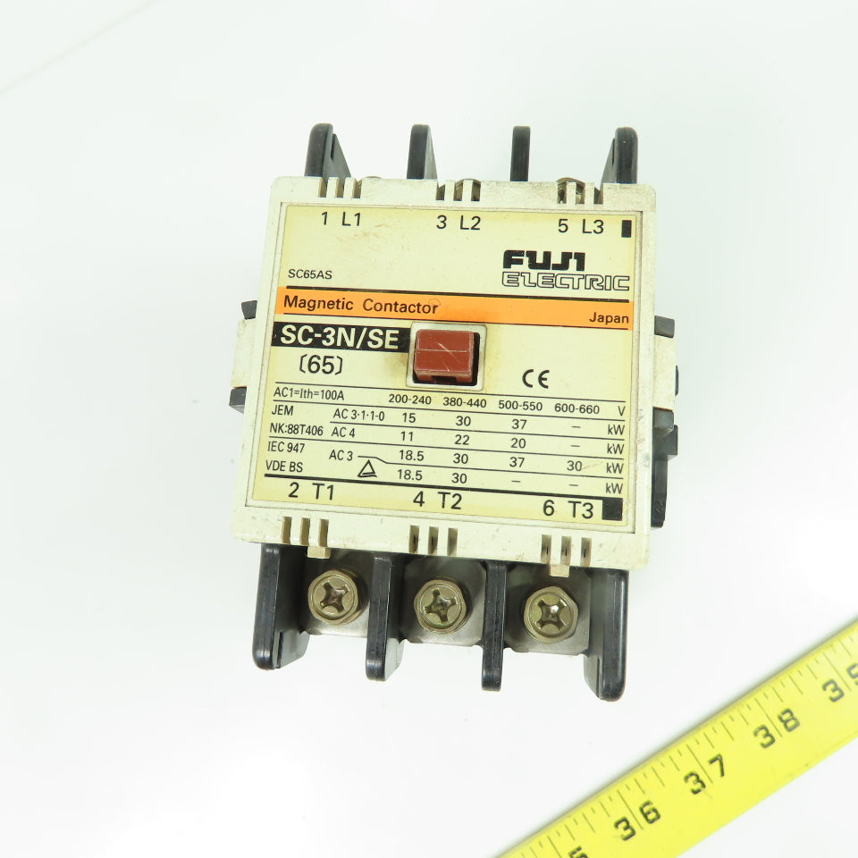 Fuji Electric SC-3N/SE 65A 3-Pole Magnetic Contactor 200-250V Coil