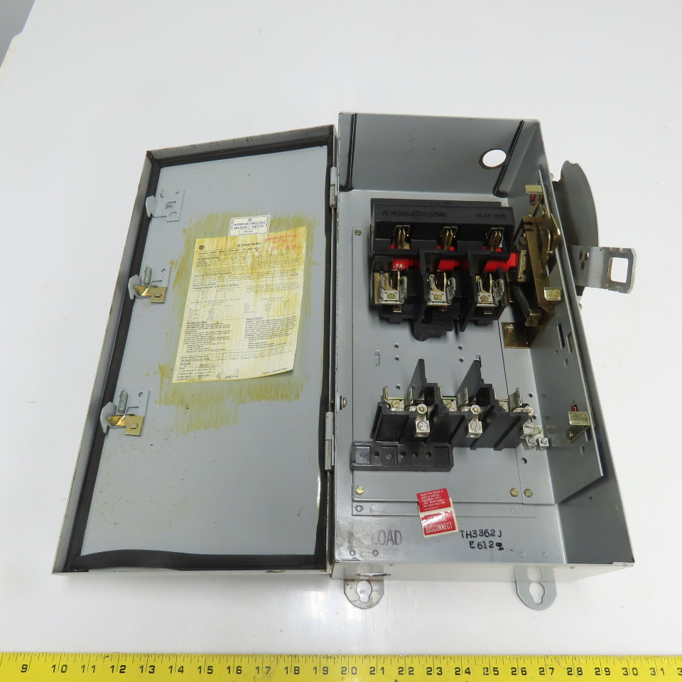 General Electric TH3362J 60A 3-Pole Non-Fusible Safety Disconnect Switch 600VAC