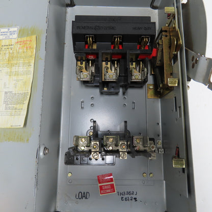 General Electric TH3362J 60A 3-Pole Non-Fusible Safety Disconnect Switch 600VAC