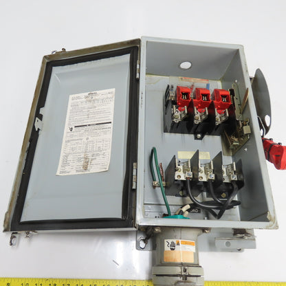 Siemens HF362J 60A 3-Pole Fusible Heavy Duty Safety Disconnect Switch 600VAC