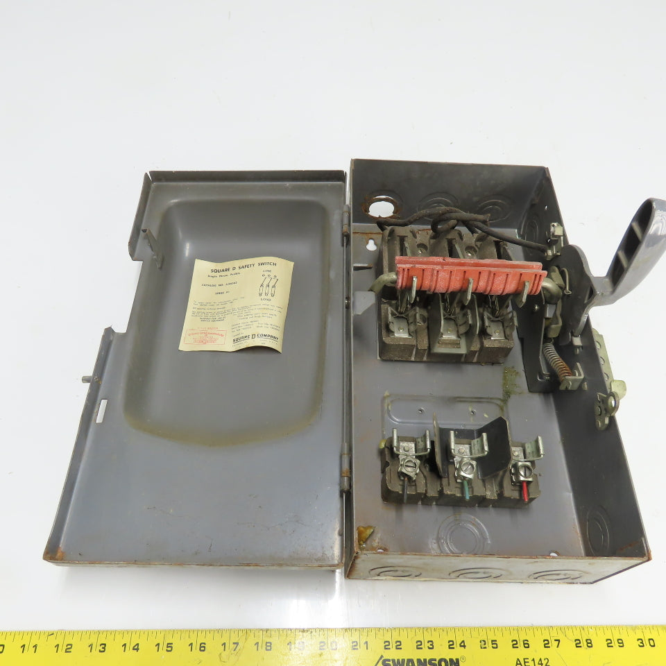 Square D A86342 60A 3-Pole Fusible Safety Disconnect Switch 600VAC