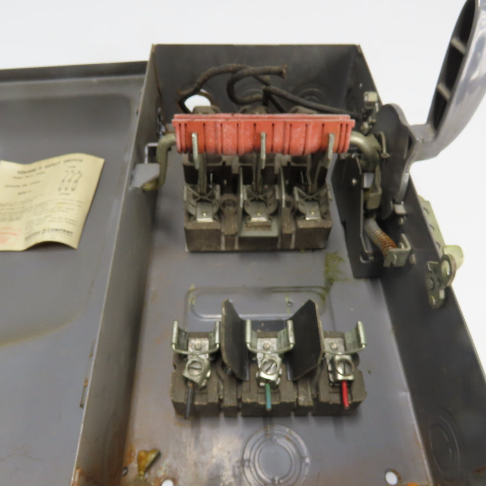 Square D A86342 60A 3-Pole Fusible Safety Disconnect Switch 600VAC