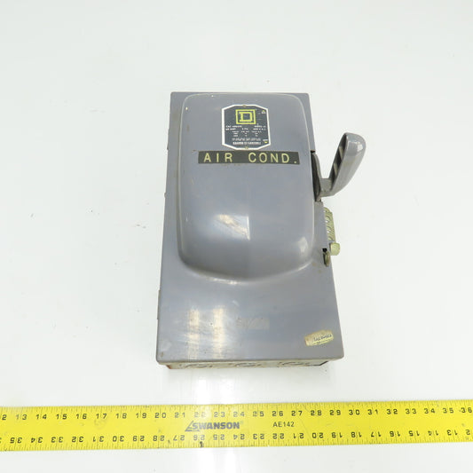 Square D A86342 60A 3-Pole Fusible Safety Disconnect Switch 600VAC