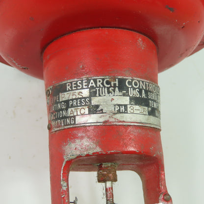 Research Controls P75S Pneumatic Diaphragm Control Valve 3-15 PH ATC